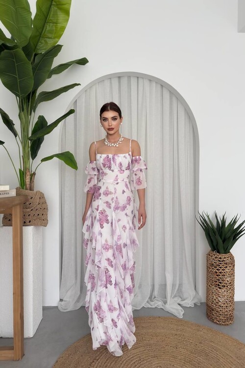 Mugo Fırfırlı Elbise