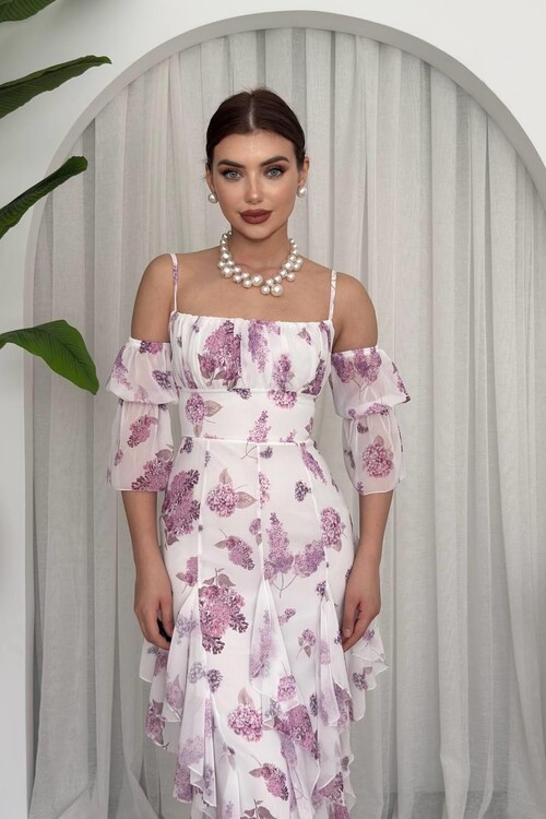 Mugo Fırfırlı Elbise