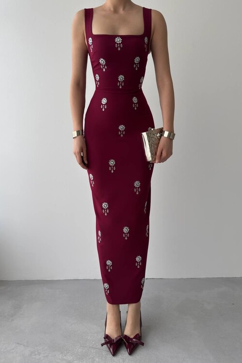 Ners Taş Detaylı Elbise