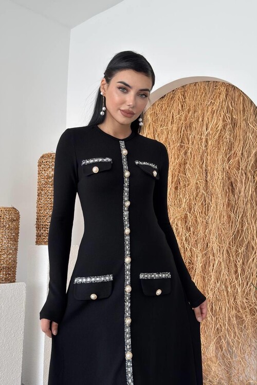 Orla Button Detailed Dress