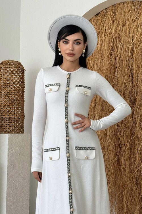 Orla Button Detailed Dress