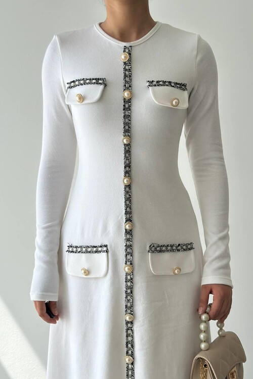 Orla Button Detailed Dress