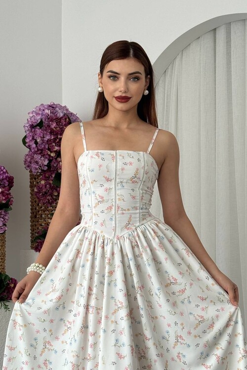 Pars İp Askılı Elbise