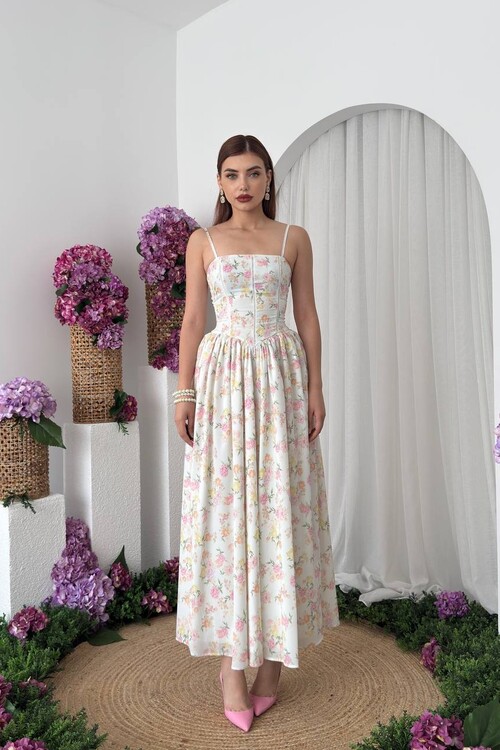 Pars İp Askılı Elbise