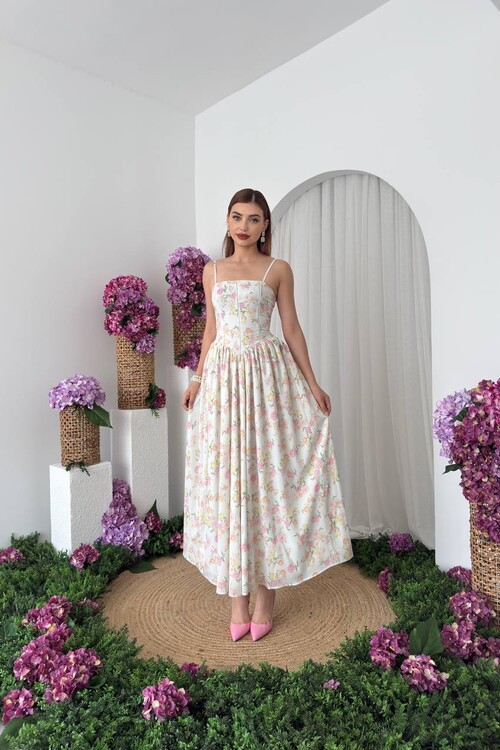 Pars İp Askılı Elbise