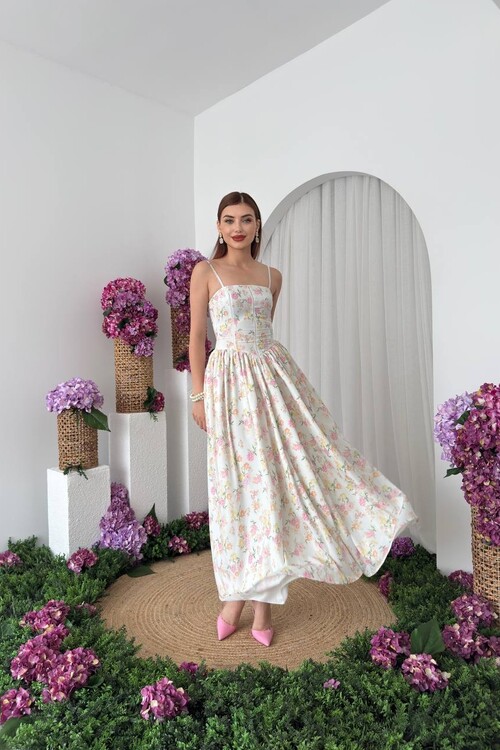 Pars İp Askılı Elbise