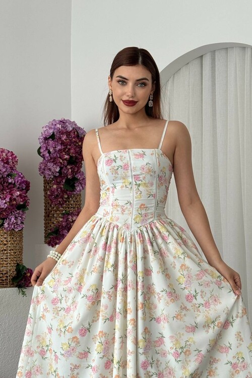 Pars İp Askılı Elbise