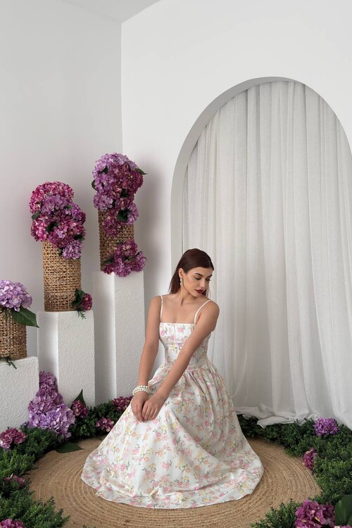 Pars İp Askılı Elbise