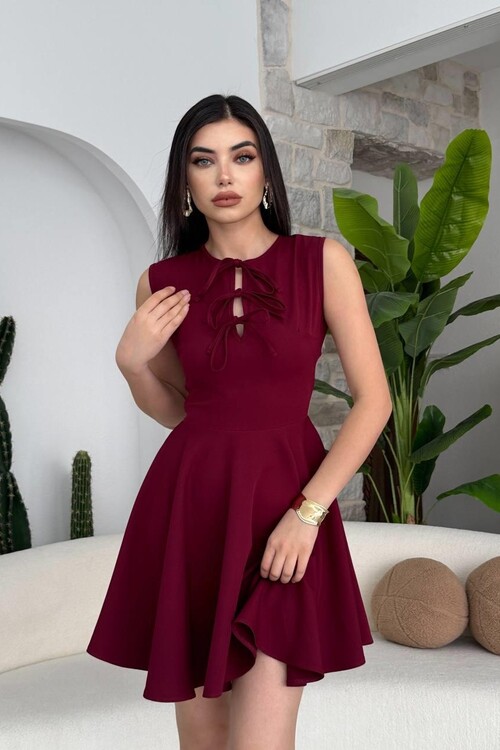 Perp Bow Detailed Dress