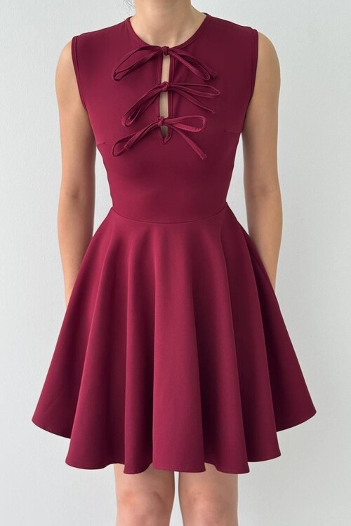 Perp Bow Detailed Dress