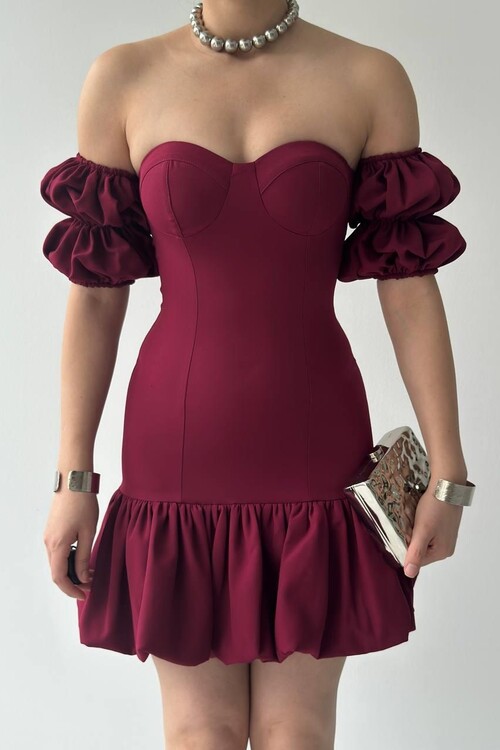 Peyda Straplez Elbise