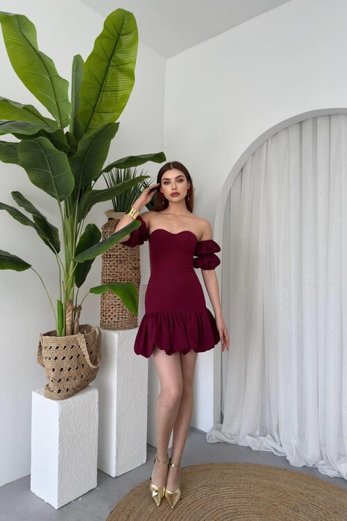 Peyda Straplez Elbise