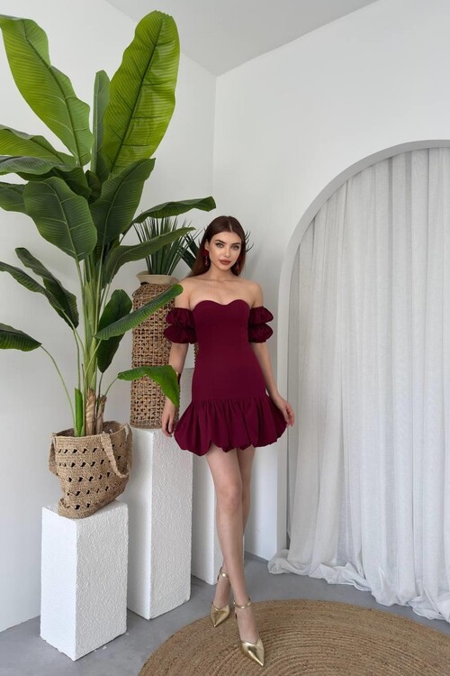 Peyda Straplez Elbise