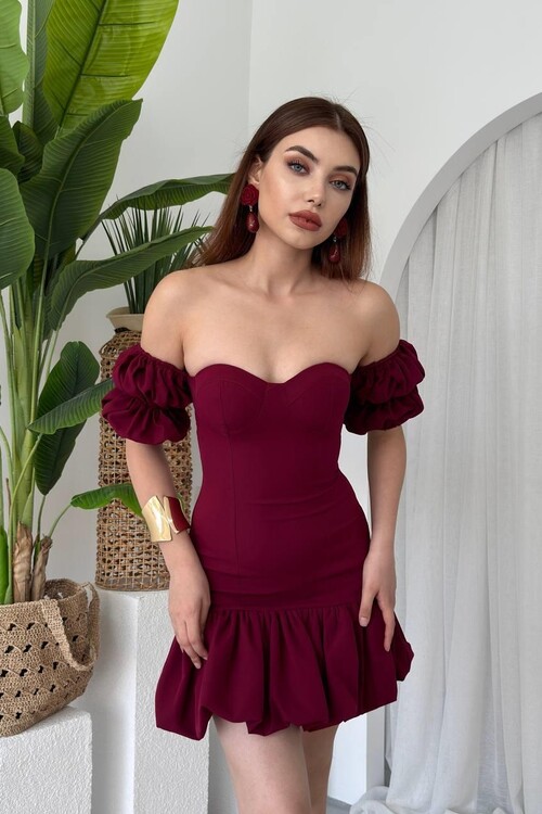 Peyda Straplez Elbise