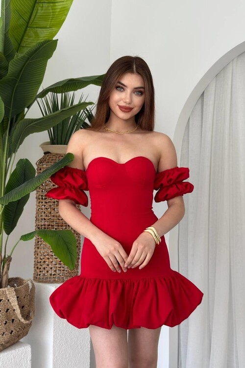 Peyda Straplez Elbise