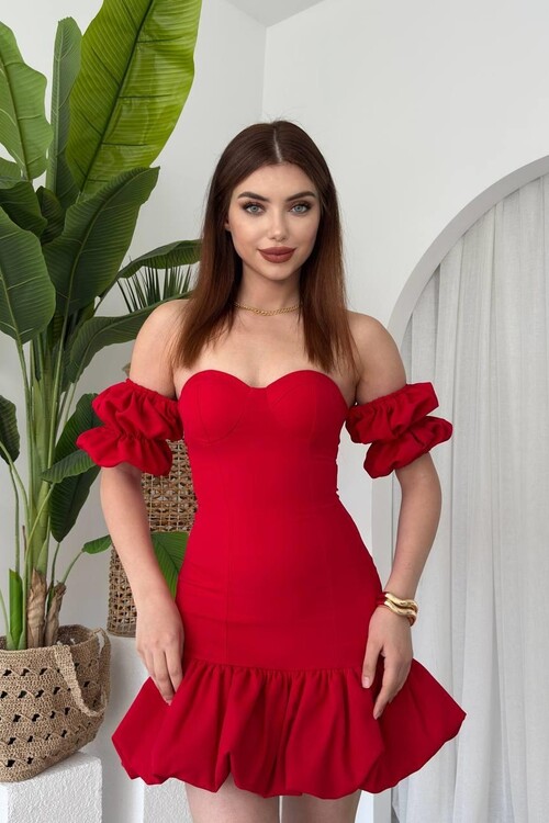 Peyda Straplez Elbise