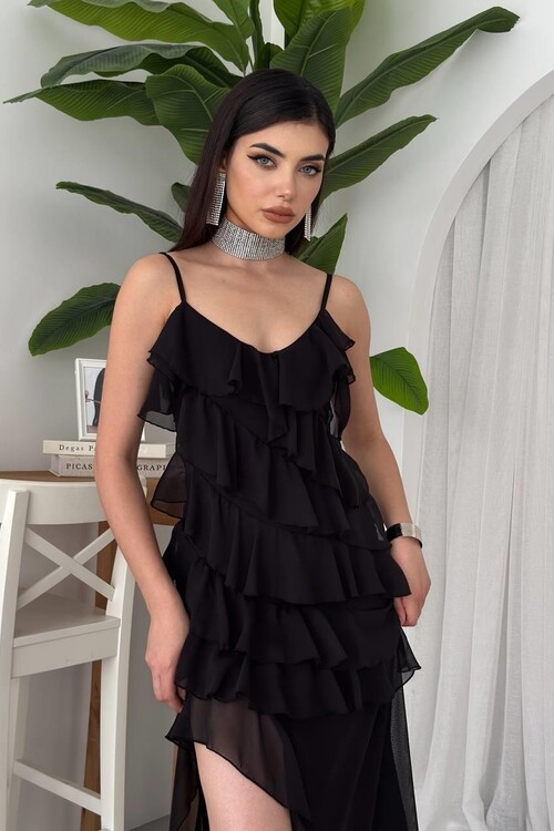 Ples Slit Detailed Dress