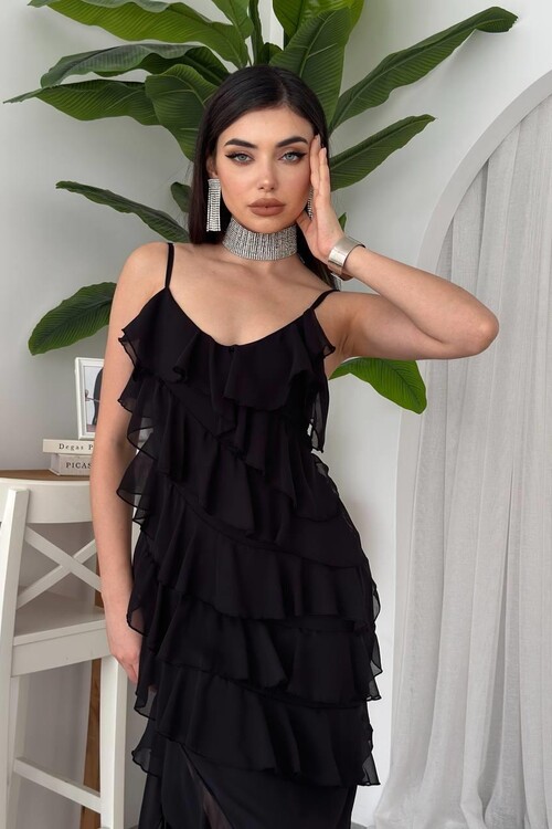 Ples Slit Detailed Dress