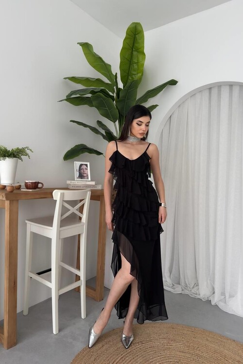 Ples Slit Detailed Dress