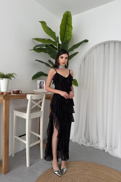 Ples Slit Detailed Dress