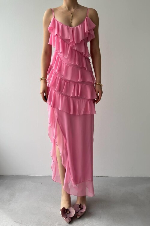 Ples Slit Detailed Dress