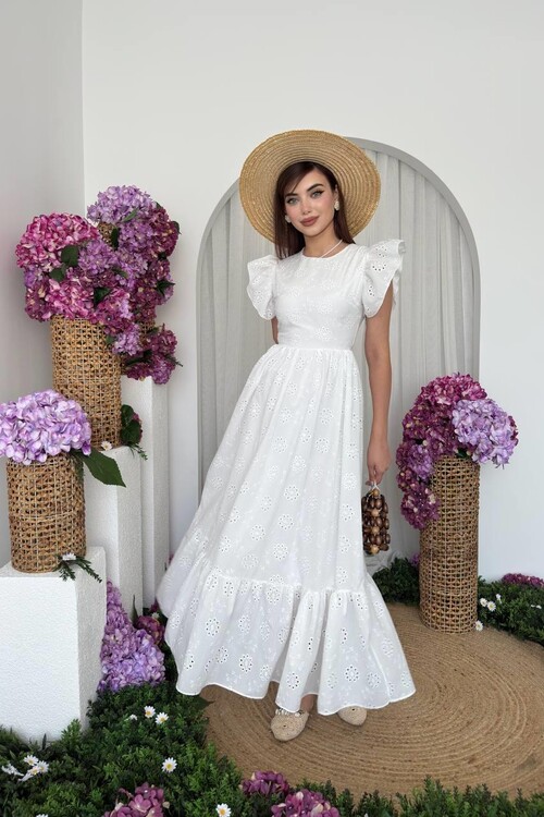 Pol Fırfırlı Elbise