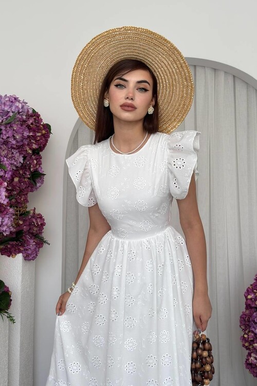 Pol Fırfırlı Elbise