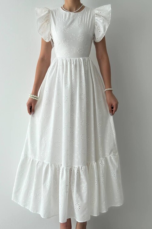 Pol Fırfırlı Elbise