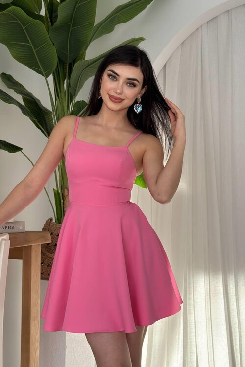 Pole İp Askılı Elbise