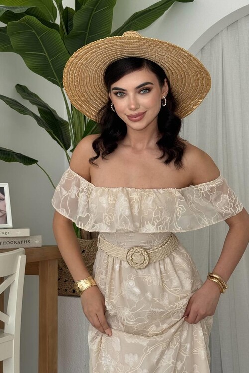 Reget Kemerli Elbise