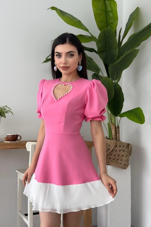 Safe Kalp Detaylı Elbise