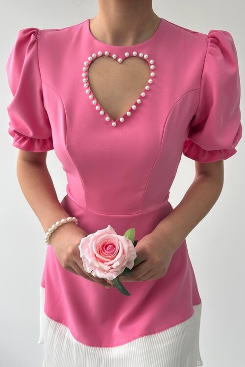 Safe Kalp Detaylı Elbise