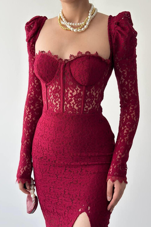 Siena Yırtmaç Detaylı Elbise