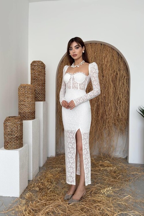 Siena Yırtmaç Detaylı Elbise