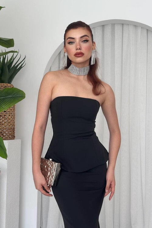 Spas Strapless Dress