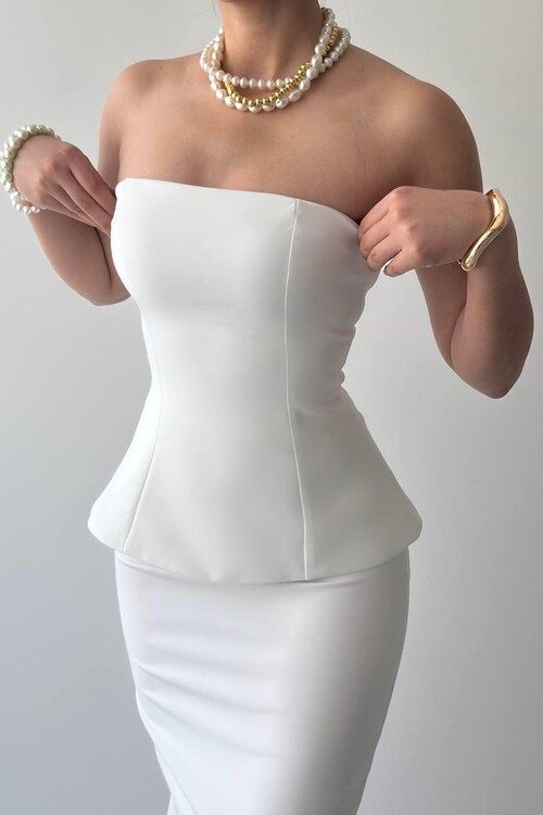 Spas Straplez Elbise