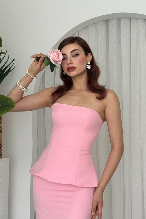Spas Strapless Dress
