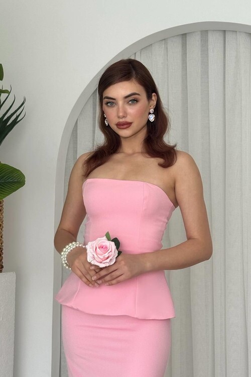 Spas Straplez Elbise