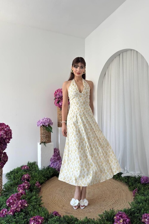 Spen Boyun Bağlamalı Elbise