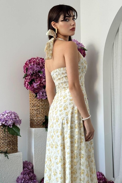 Spen Boyun Bağlamalı Elbise