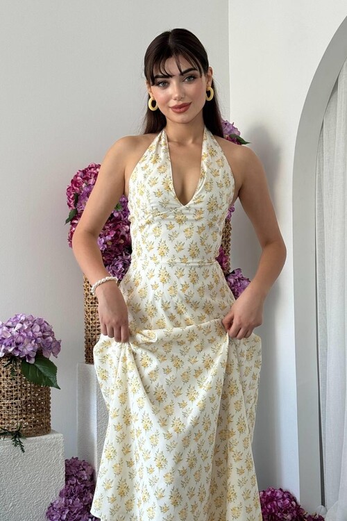 Spen Boyun Bağlamalı Elbise