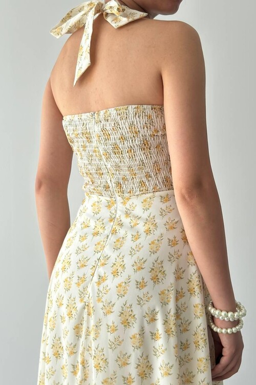 Spen Boyun Bağlamalı Elbise