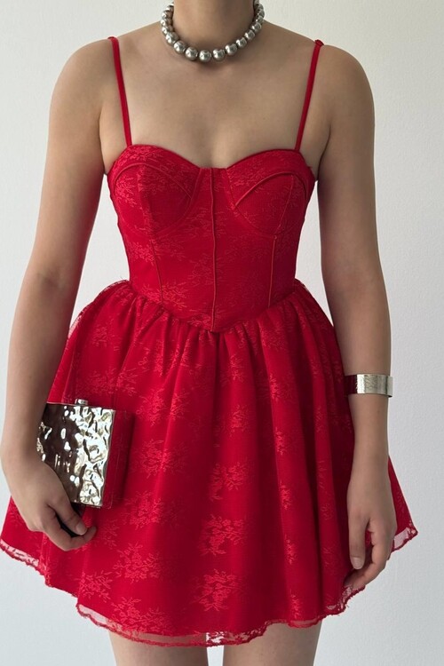 Toba İp Askılı Elbise