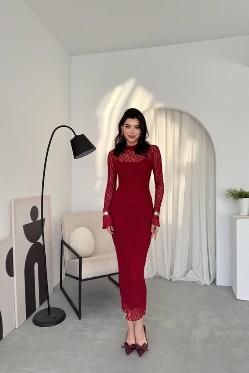 Vedo Çiçek Detaylı Elbise