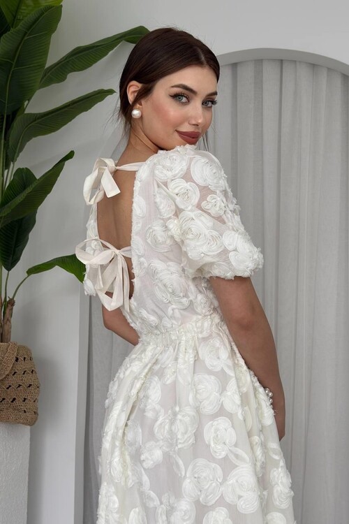 Wear Sırt Bağlama Detaylı Elbise
