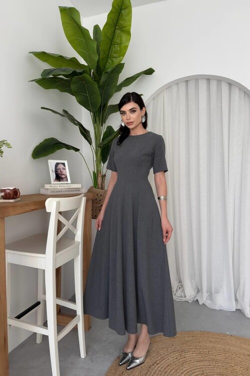 Wera Pliseli Midi Elbise