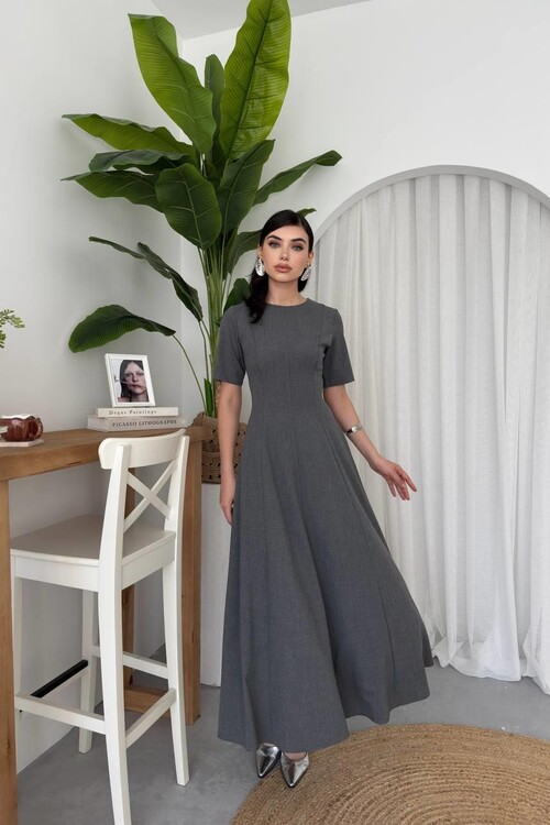 Wera Pliseli Midi Elbise