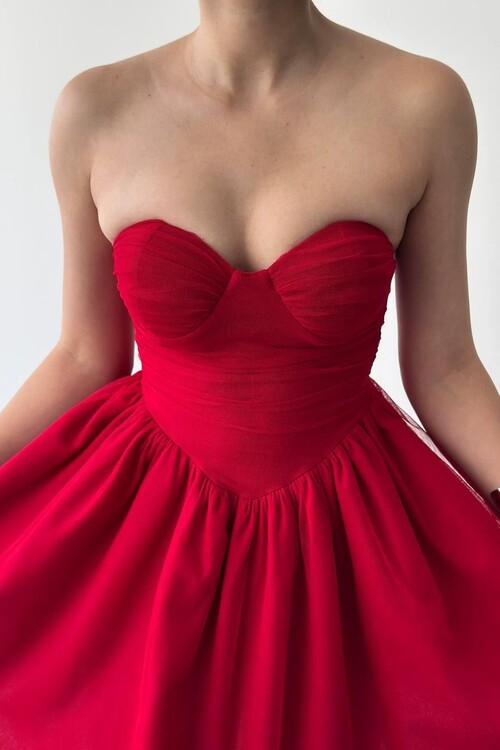 Xoxa Straplez Elbise