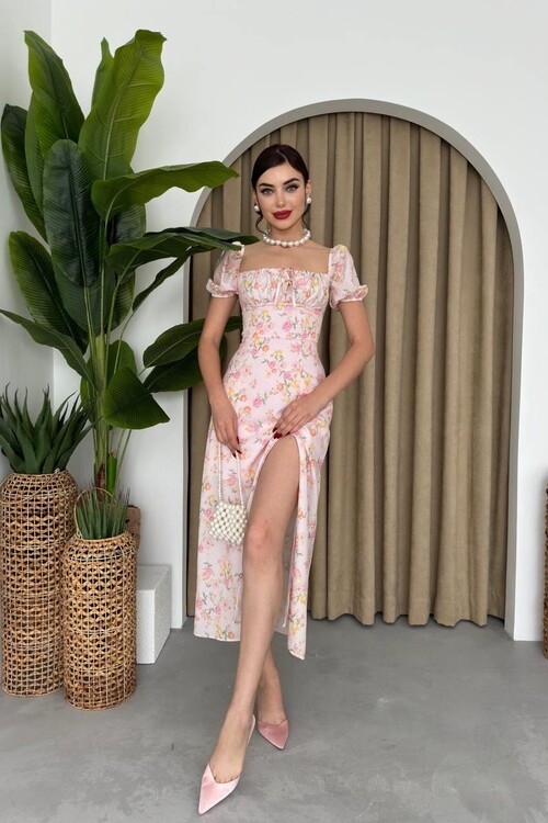 Zeze Balon Kol Elbise