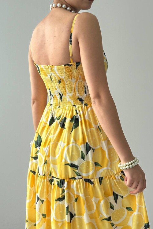 Acon Desen Baskılı Elbise